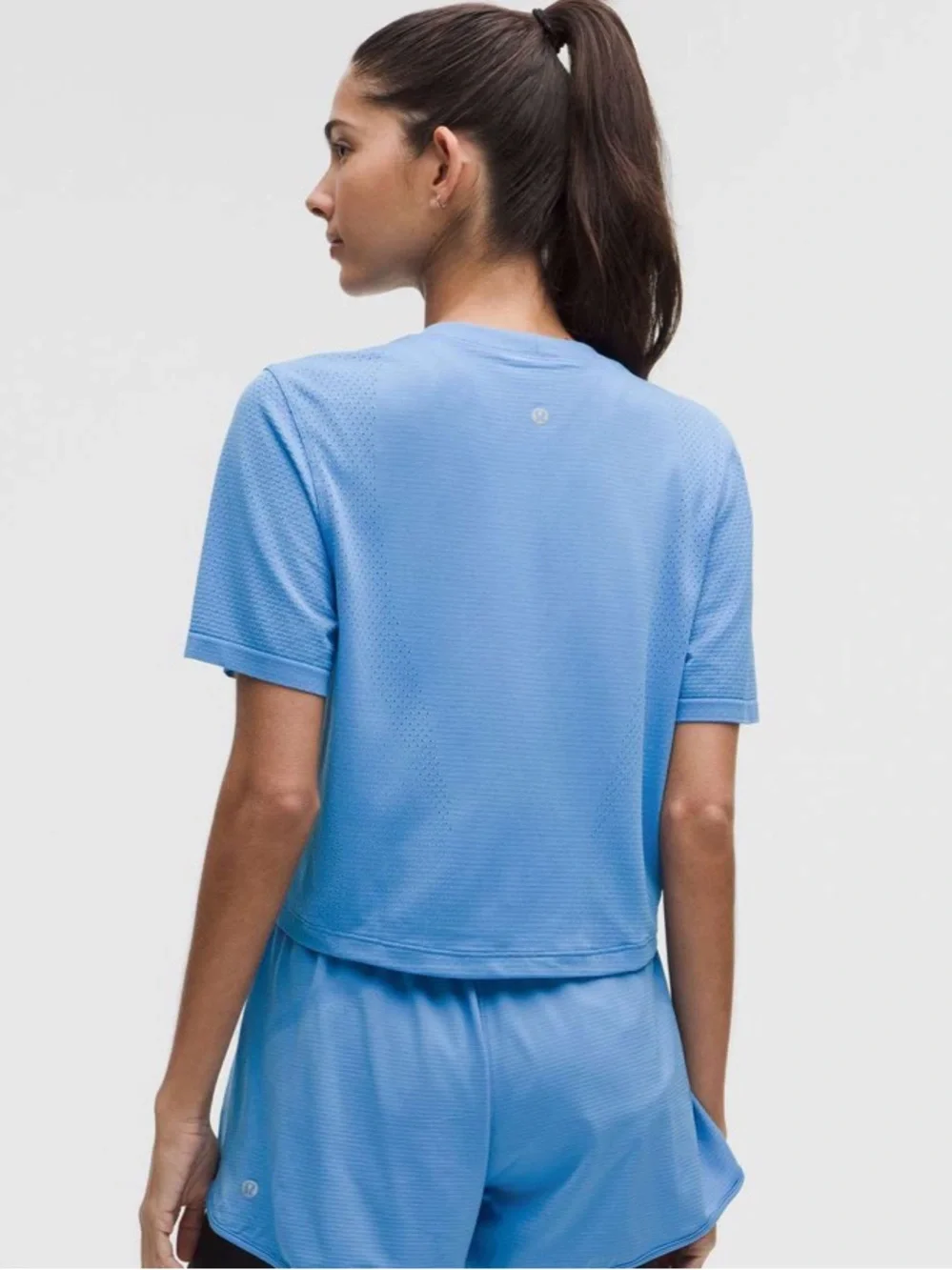 LULULEMON Swiftly High-Low Cropped Short-Sleeve Shirt